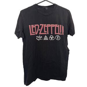 Led Zepplin Black T Shirt Tultex Graphic 2011 Women‘s Size M